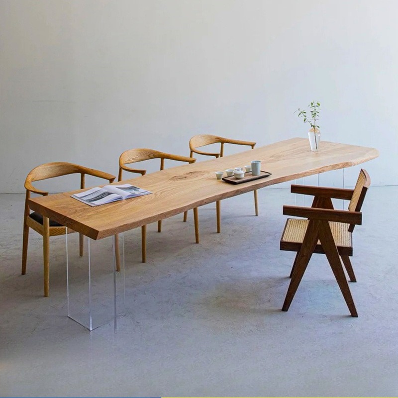 Nordic Solid Wood Acrylic Floa - Tables 评论和价格