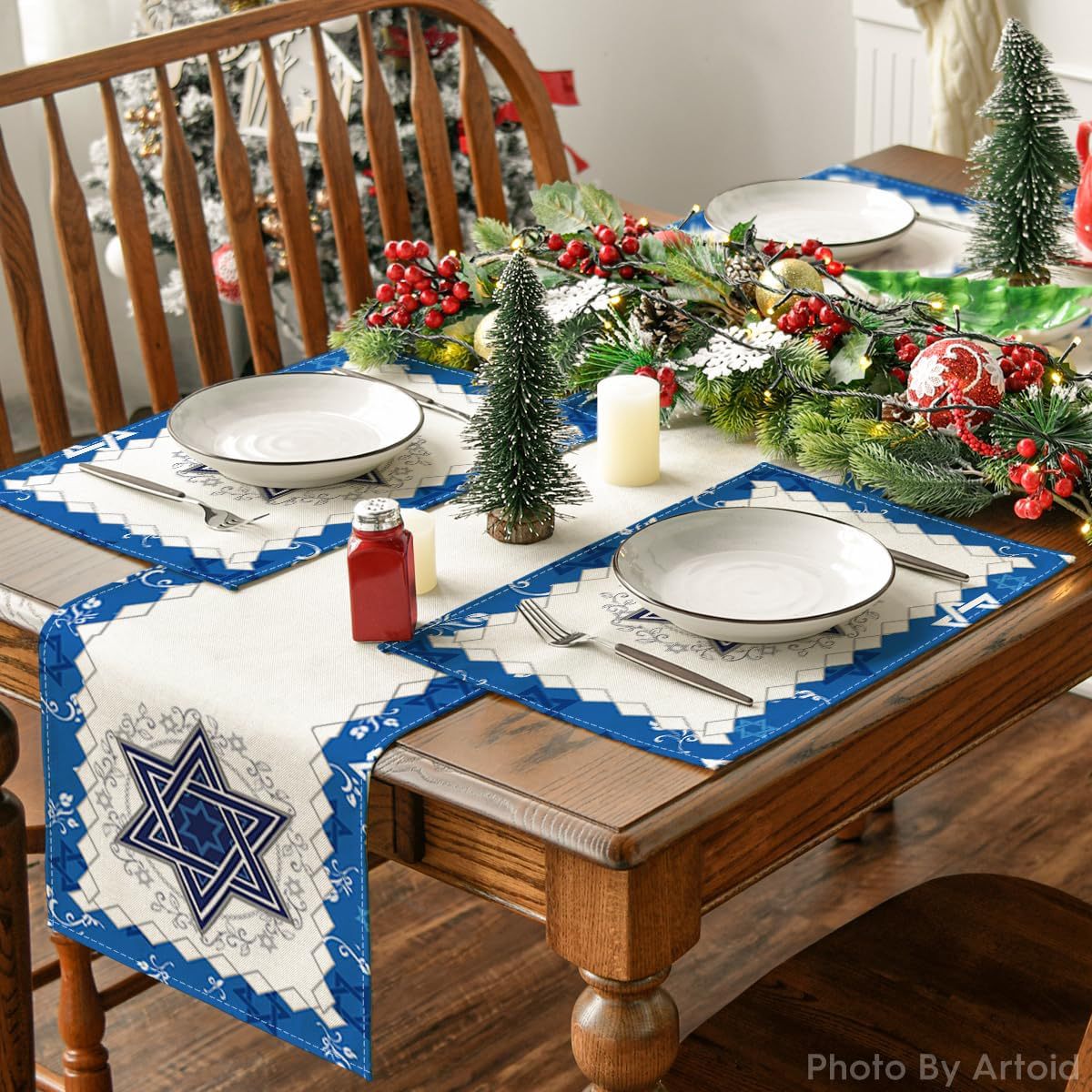 8Pcs Jewish Holiday Placemat S - Chairs 评论和价格