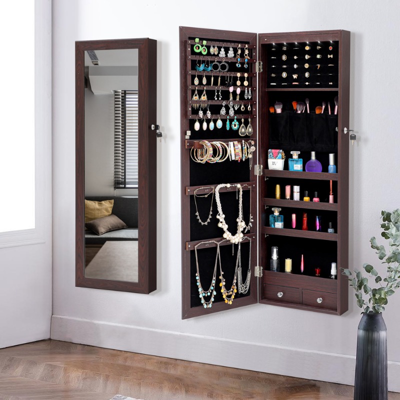 Mirror full body dressing mirr - Full Length Mirror Jewelry Armoire 评论和价格