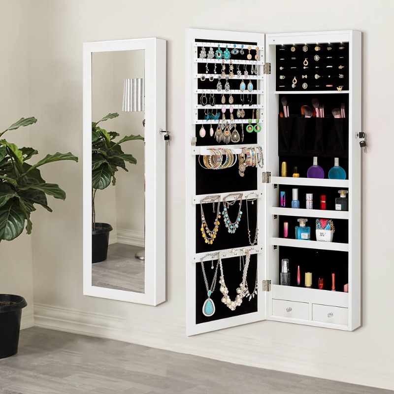 Mirror full body dressing mirr - Full Length Mirror Jewelry Armoire 评论和价格