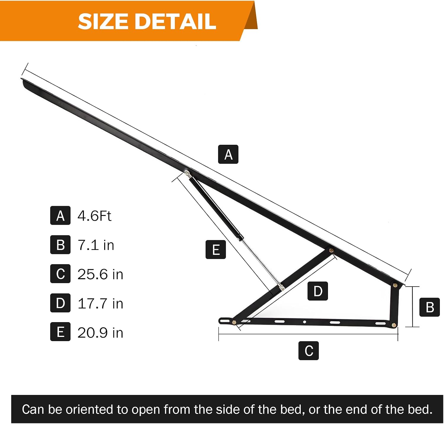 4.6 FT Bed Lift Mechanism, 176 - Gas Lift Storage Bed Hydraulic 评论和价格