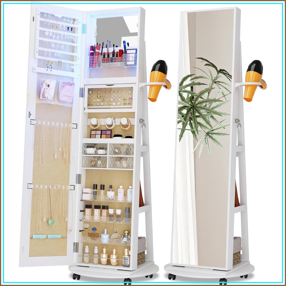 Full Length Mirror Jewelry Cab - Full Length Mirror Jewelry Armoire 评论和价格