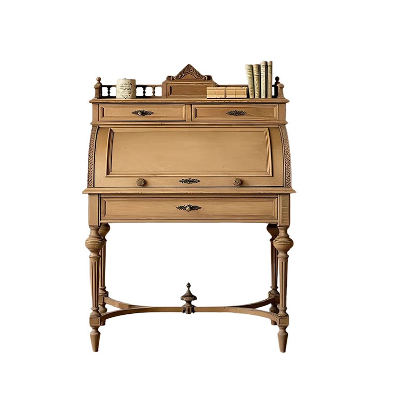 French Retro Solid Wood Clamsh - Tables 评论和价格