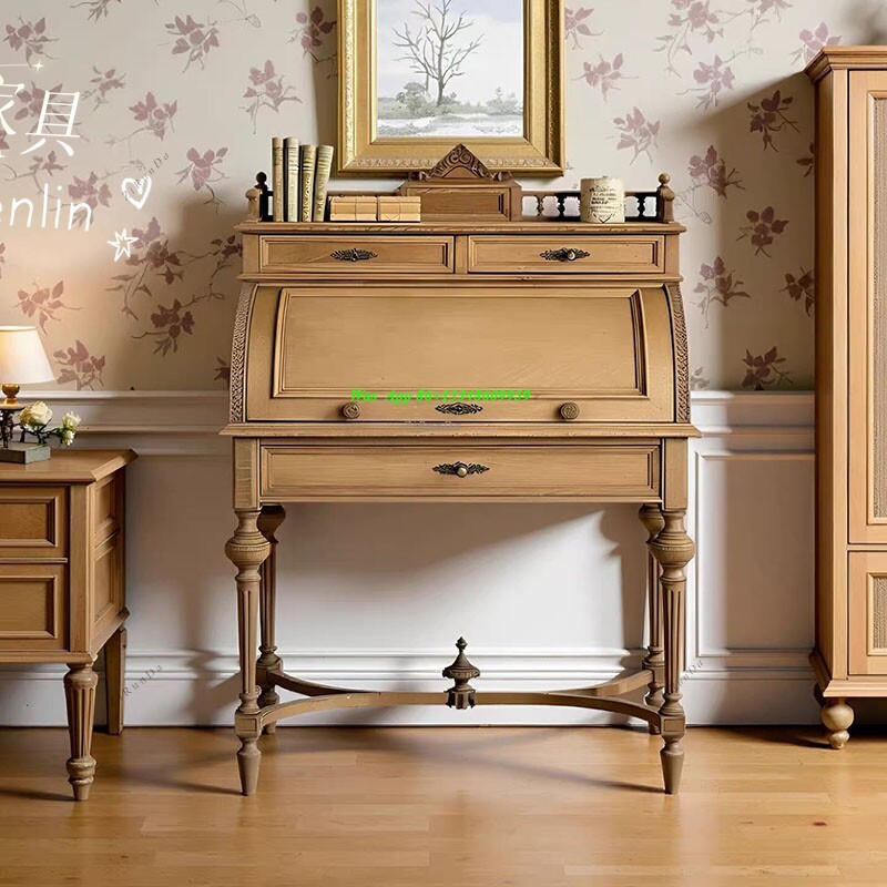 French Retro Solid Wood Clamsh - Tables 评论和价格