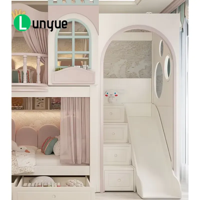 Ankke Custom Princess House Bu - Bunk Bed With Stairs And Slide 评论和价格