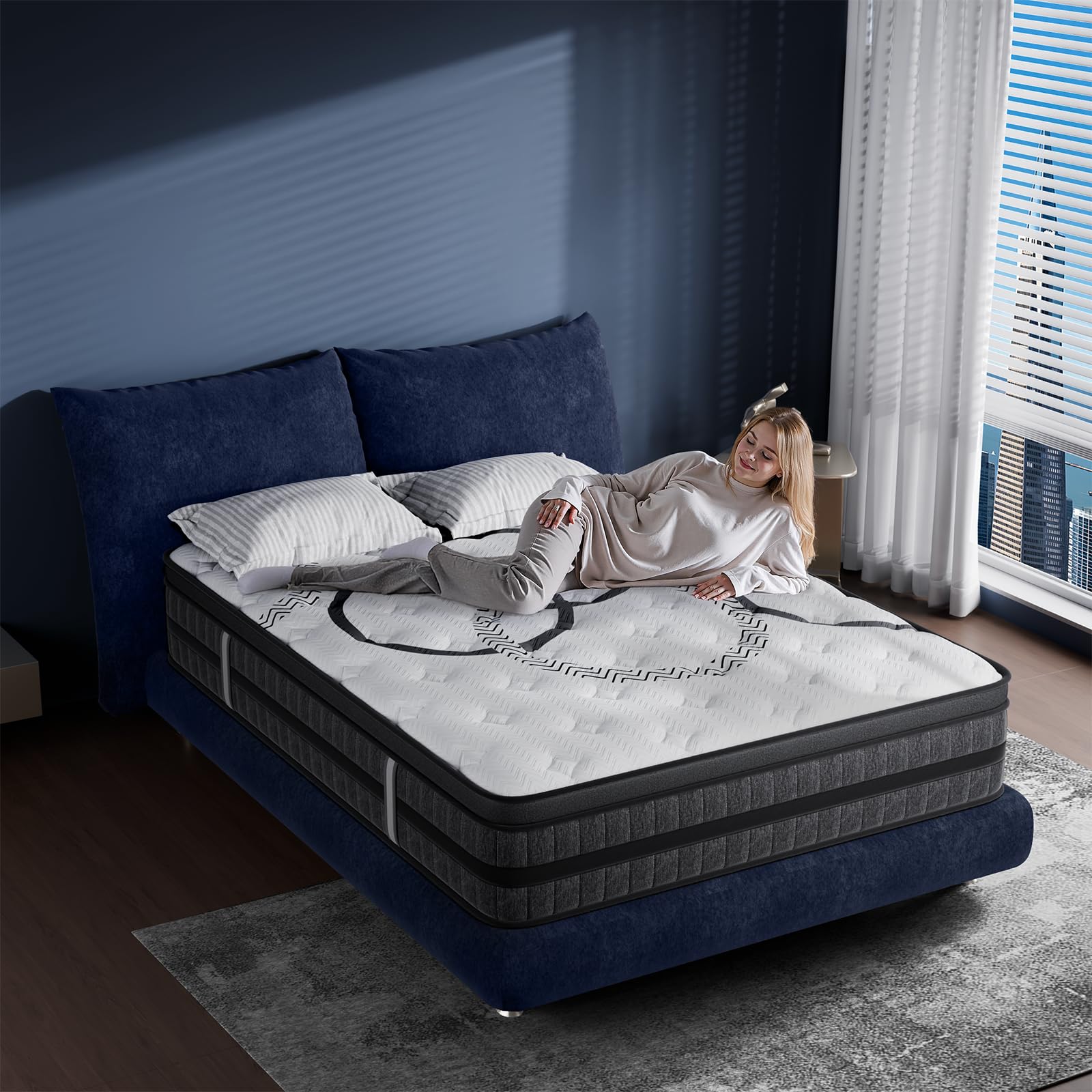 Queen Mattress 12 Inch Hybrid  - Memory Foam Mattress In A Box Queen 评论和价格