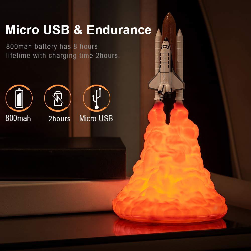USB Rechargeable Space Shuttle - Floating Nightstand With Led Light 评论和价格