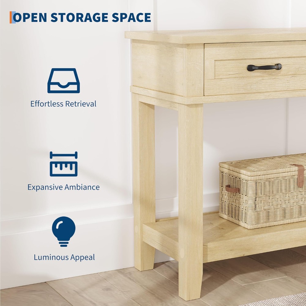 3 Drawer Entryway Table Farmho - Tables 评论和价格